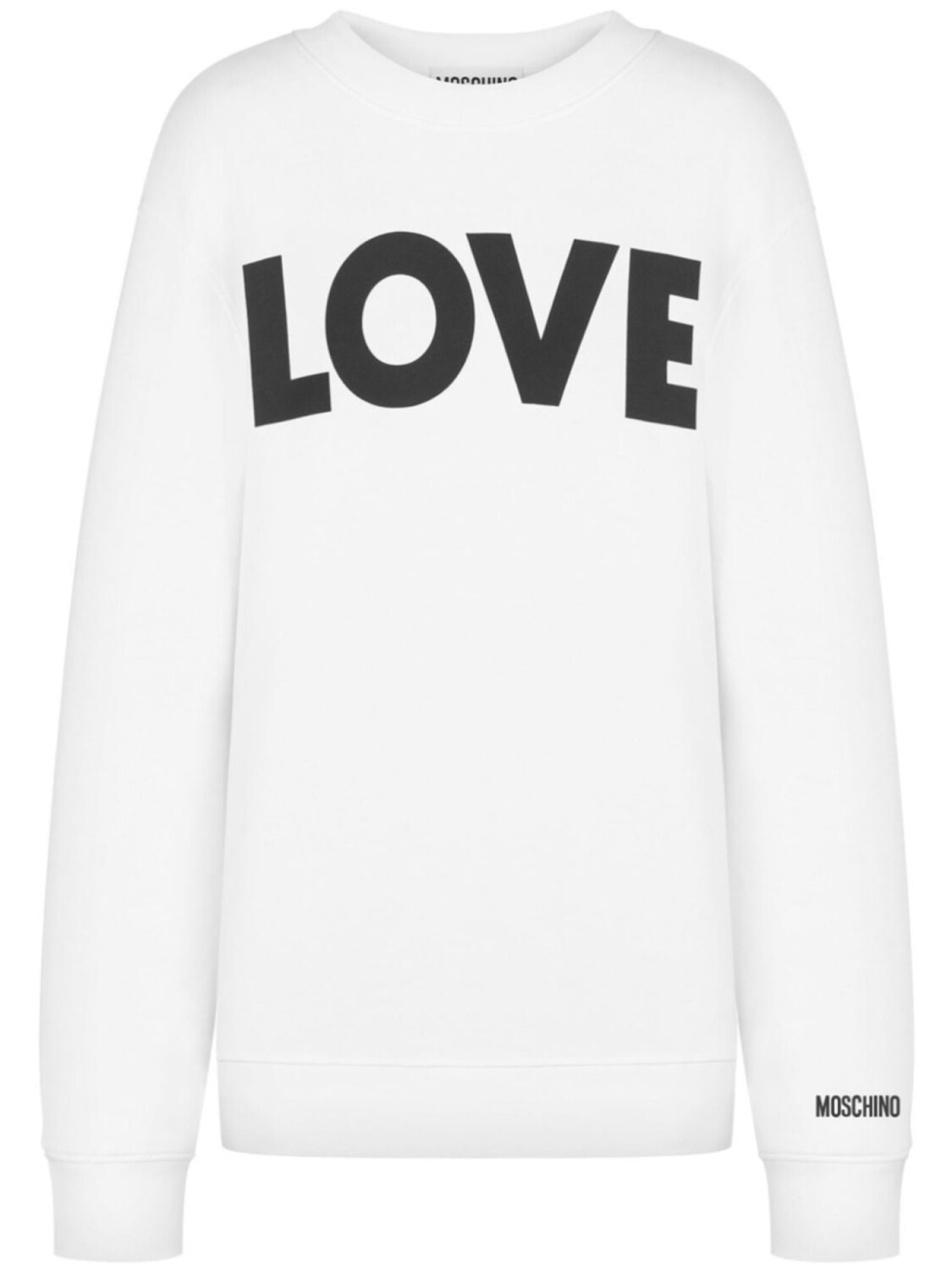 

Moschino толстовка с логотипом, белый