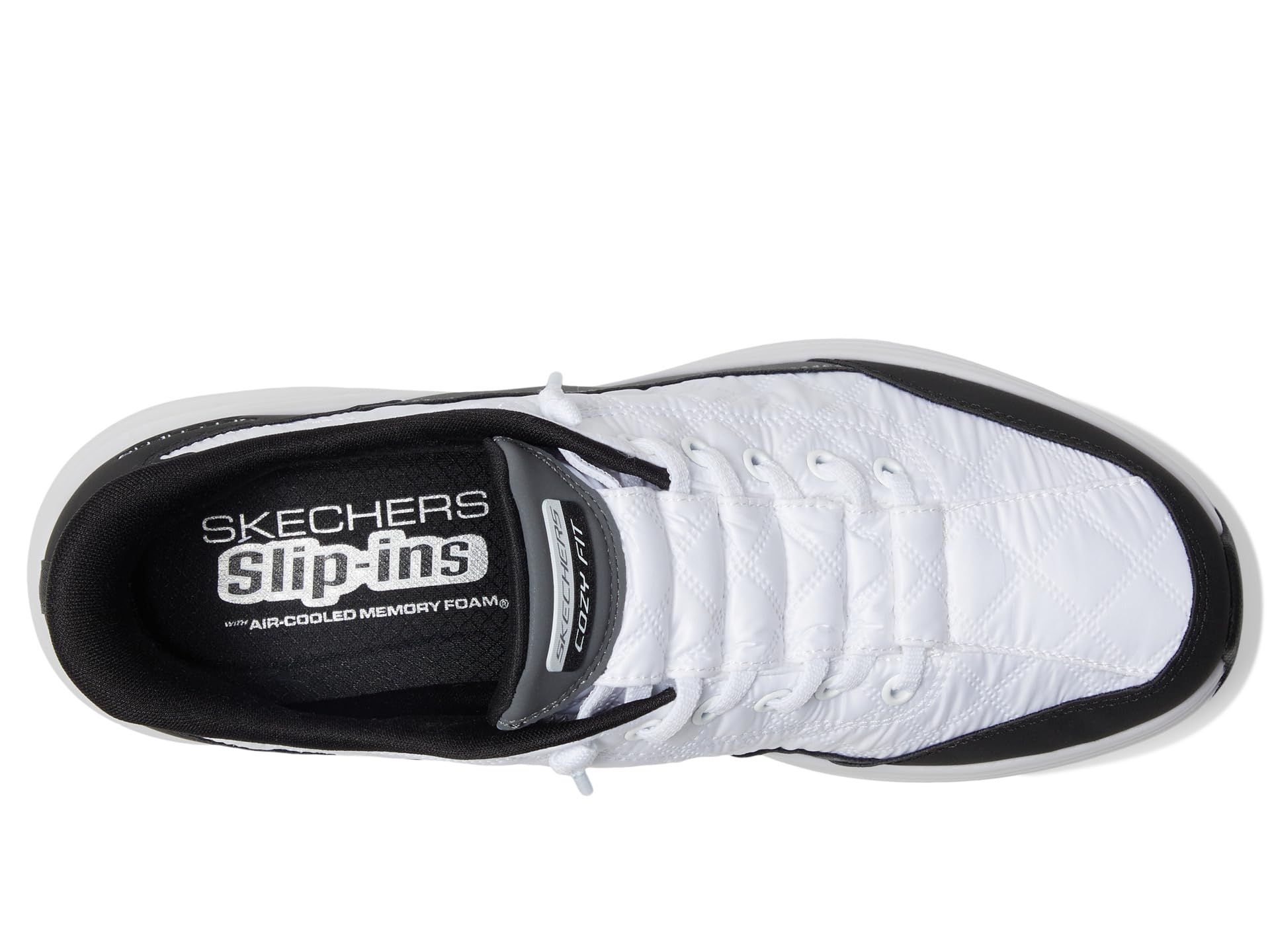 Кроссовки SKECHERS Vapor Foam Hands Free Slip-Ins, цвет White Black — фото 2