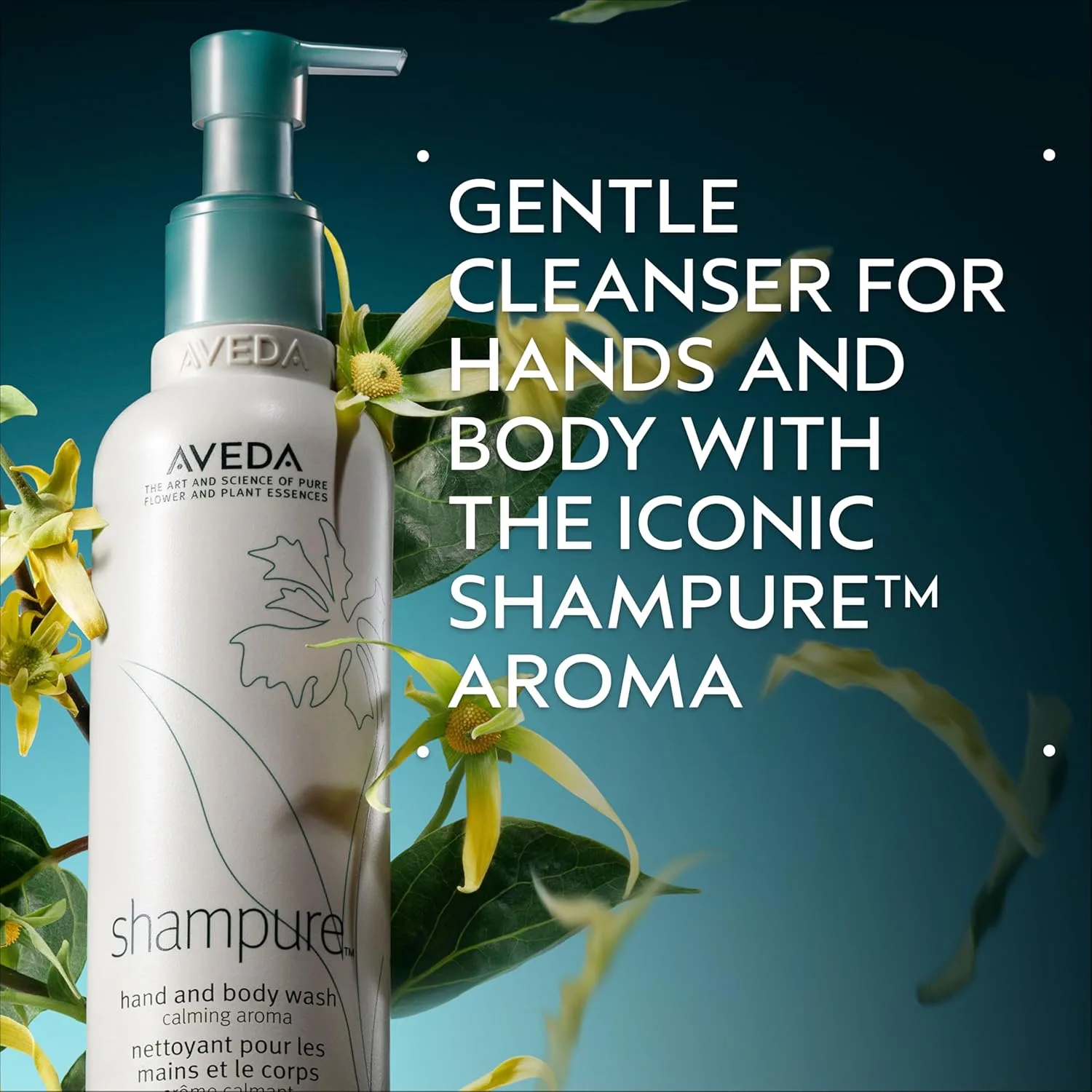 Жидкое мыло для рук и тела Aveda Shampure | С успокаивающим ароматом лаванды, иланг-иланга и петитгрейна, White — фото 2