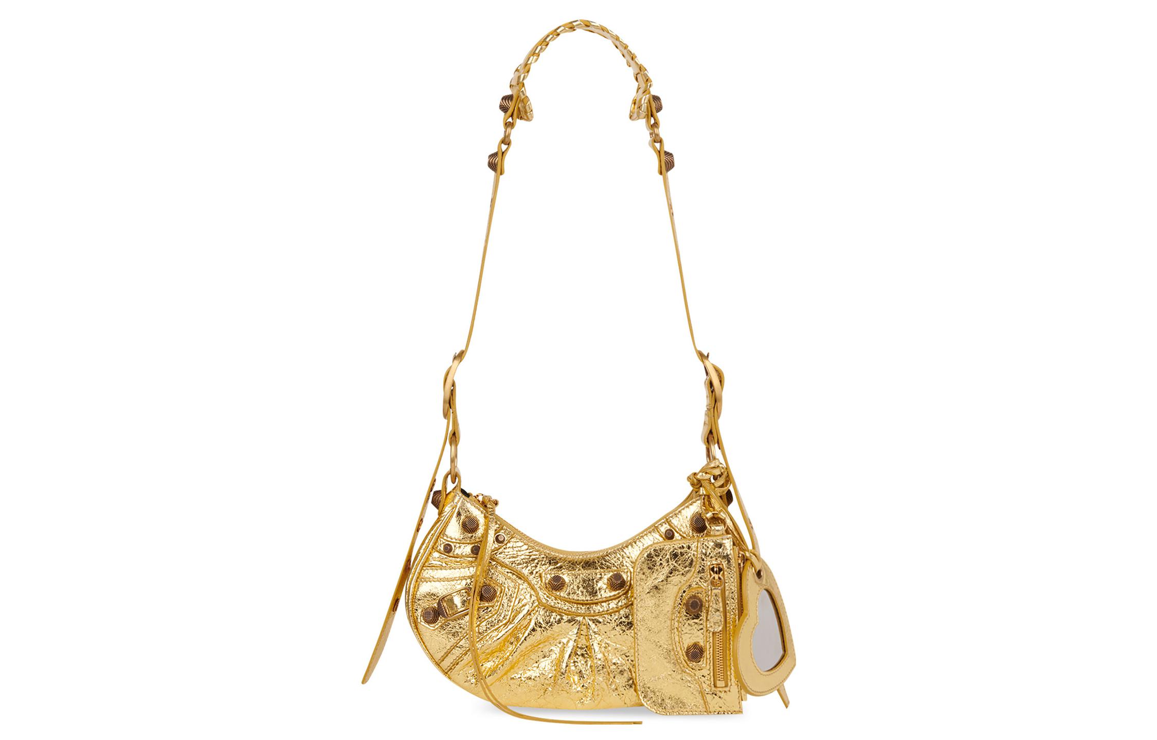 

Le Cagole Lambskin портативная сумка через плечо для женщин золото Balenciaga, Set (Bag+Dust Bag)