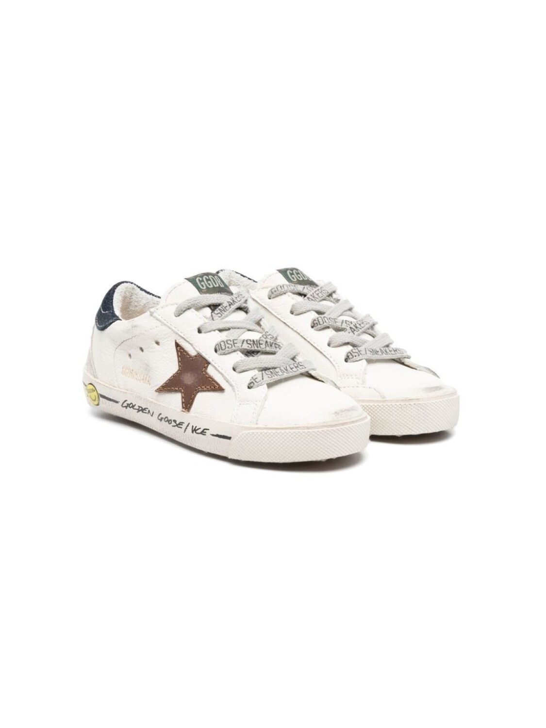 

Golden Goose Kids кеды Super-Star, нейтральный цвет