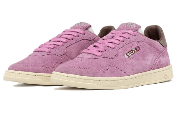 Кроссовки new flat low suede 'fuchsia and slate' Autry, фиолетовый — фото 2