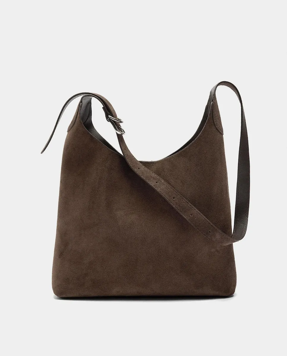 

Кожаная сумка через плечо с магнитной застежкой, однотонная Parfois, темно-коричневый