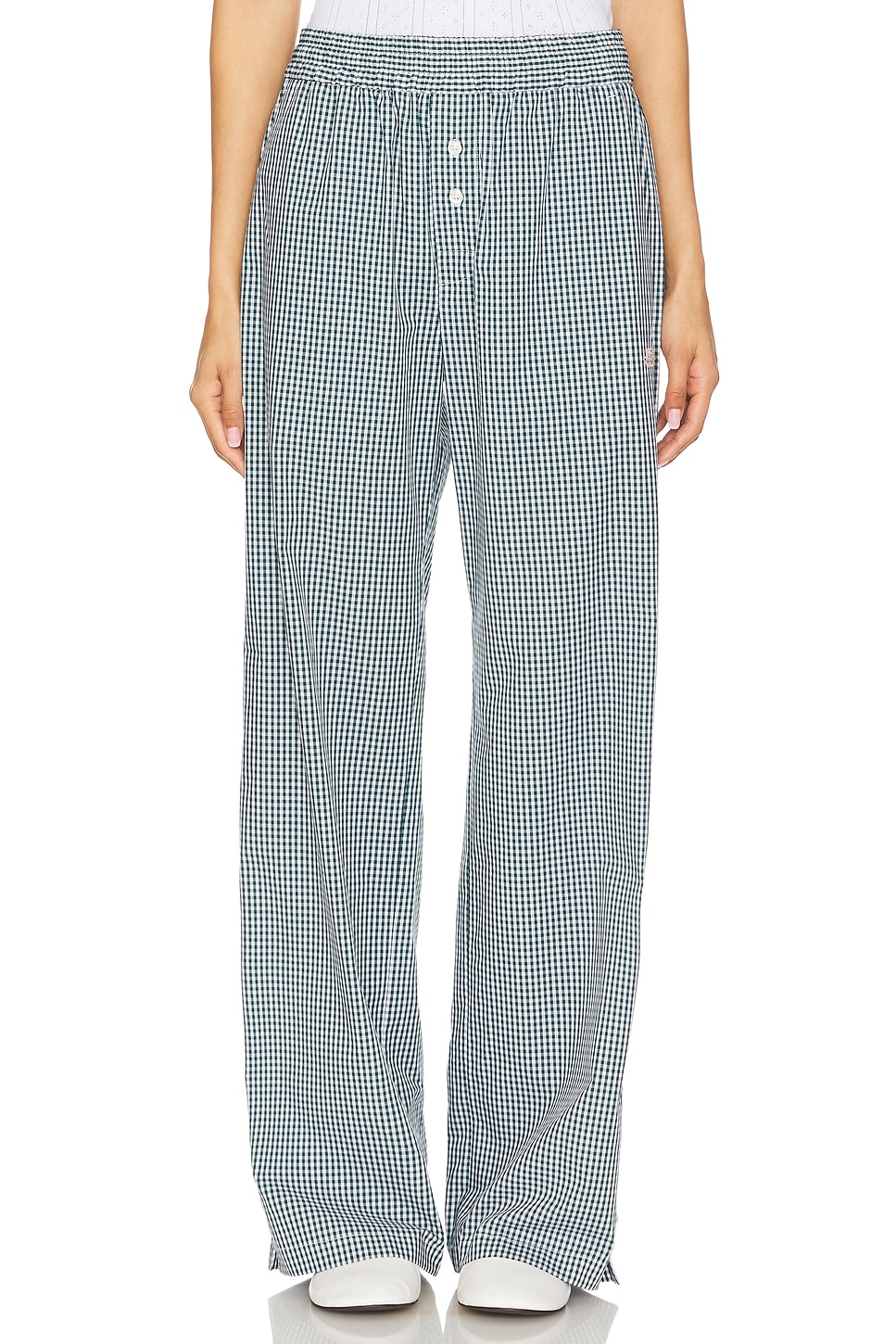

Брюки в клетку с логотипом Fiorucci, dark green