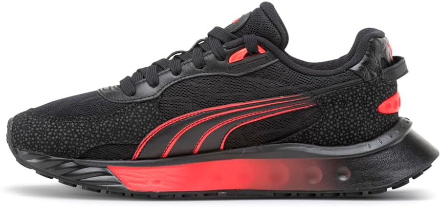 Мужские винтажные кроссовки PUMA Wild Rider, черный/красный — фото 3