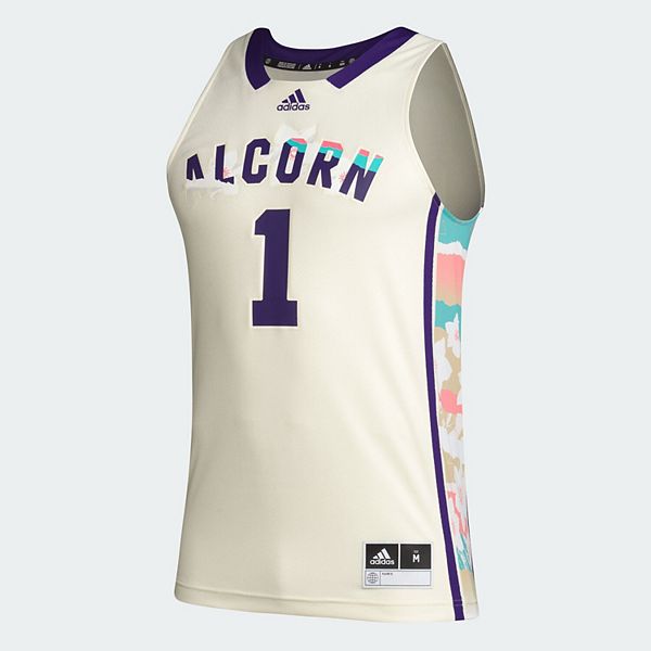 Мужская баскетбольная майка #1 khaki Alcorn State Braves Honoring Black Excellence Adidas — фото 3