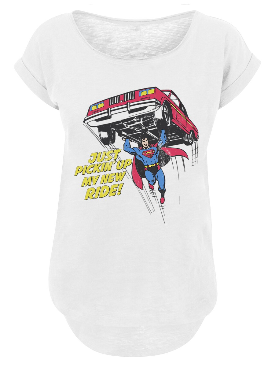 

Футболка F4NT4STIC DC Comics Superman New Ride, mottled white