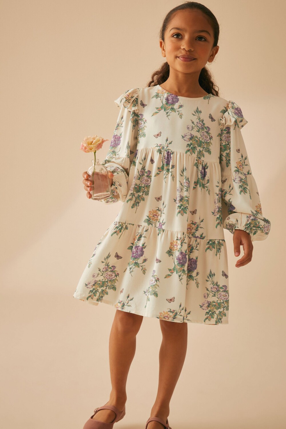 

Многоярусное платье памятка Laura Ashley, бежевый