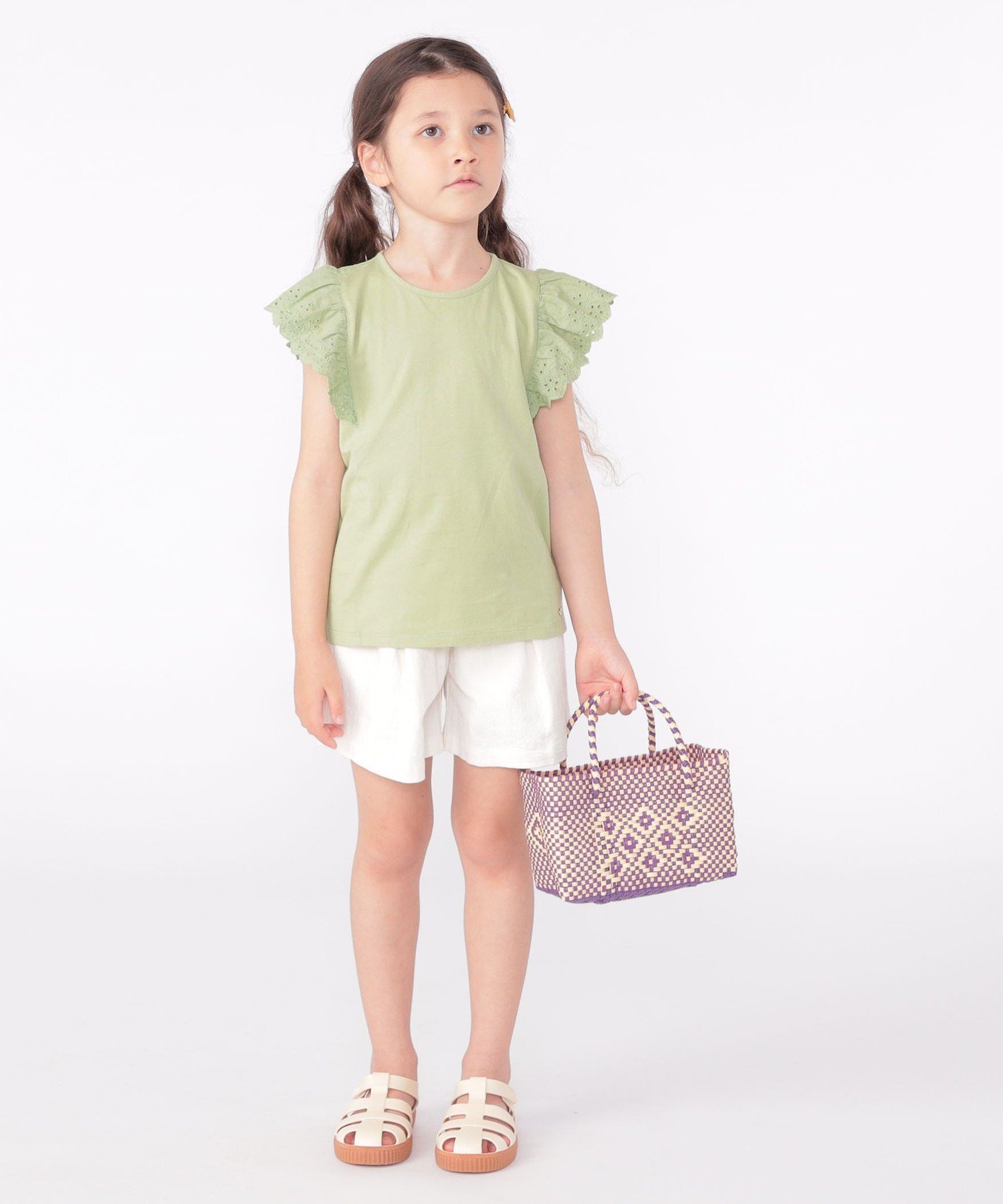 Детская футболка с кружевной оборкой, размер 100-130 см SHIPS KIDS, Light green — фото 3
