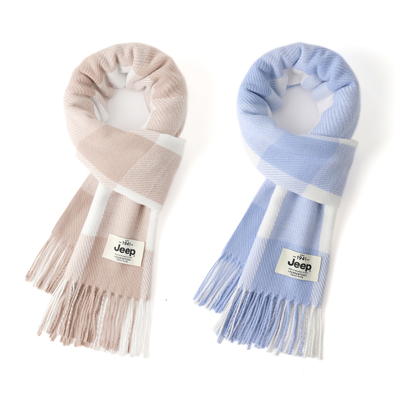

Jeep Вязаный шарф унисекс, 2 Pack (Light Khaki+Blue)