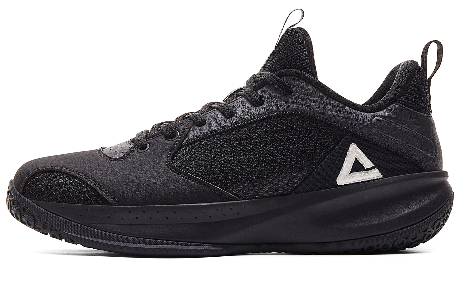 

PEAK Баскетбольные кроссовки Lan Qie мужские, низкие, полностью черные