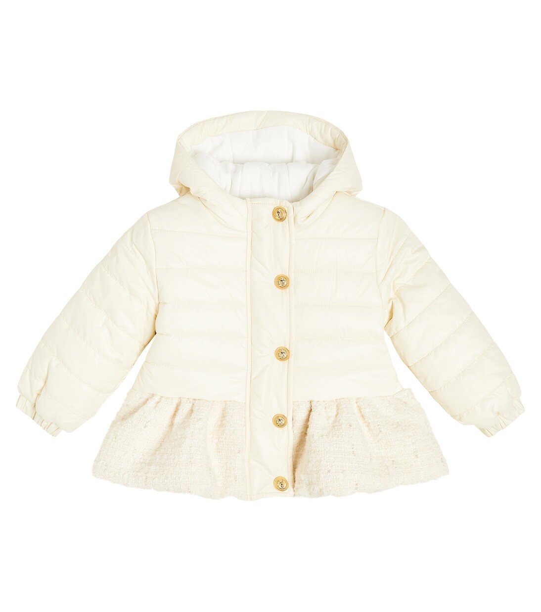 

Детская стеганая куртка Balmain Kids, белый