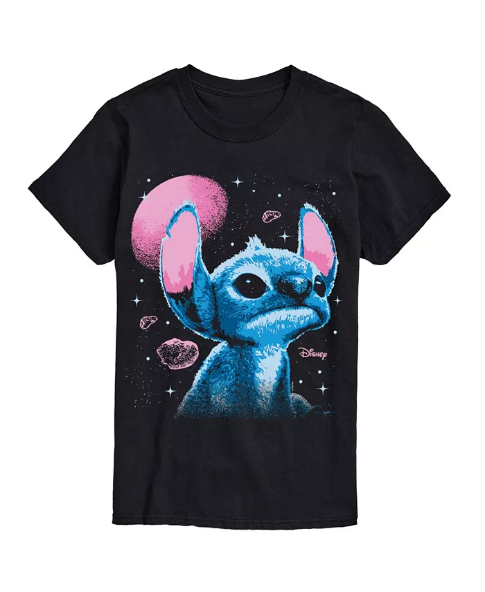 

Мужская футболка с коротким рукавом Lilo and Stitch Live Action Stitch Space AIRWAVES, черный