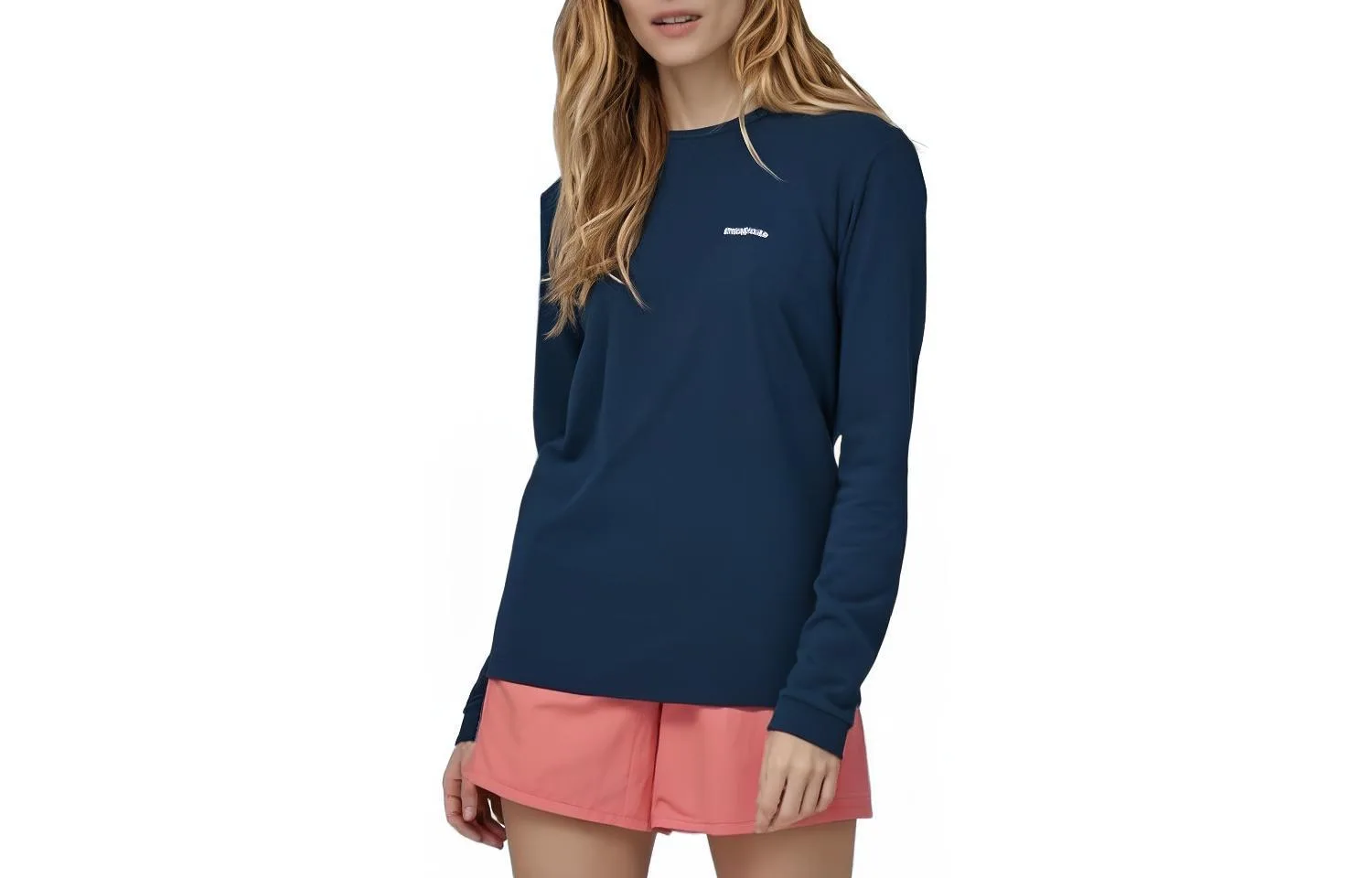 Футболка с длинным рукавом и логотипом Patagonia, Tidepool Blue/TIDB