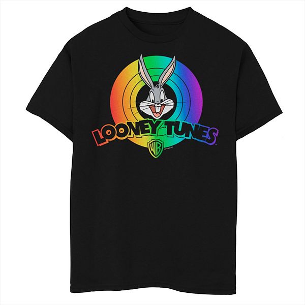 

Футболка с принтом Looney Tunes Bugs Bunny rainbow circle logo для мальчиков 8-20 Licensed Character