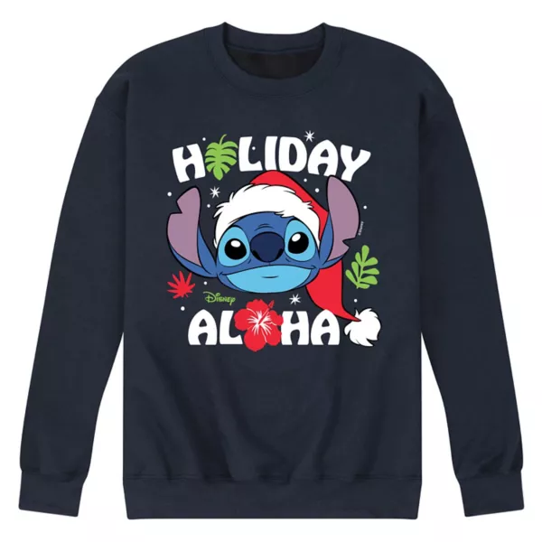 

Флисовая толстовка с алоха для мужчин Lilo & Stitch праздничная Disney, синий