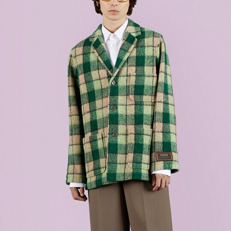 Деловой костюм мужской зеленый Gucci, зеленый — фото 4