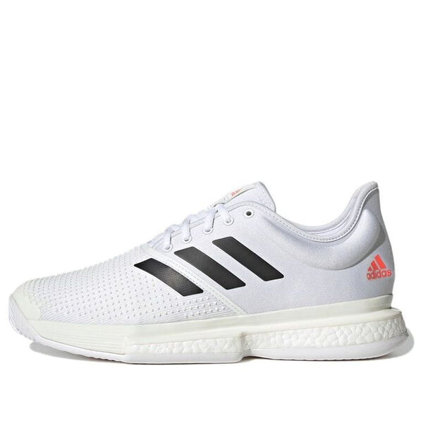 

Кроссовки solecourt primeblue 'white black' Adidas, белый