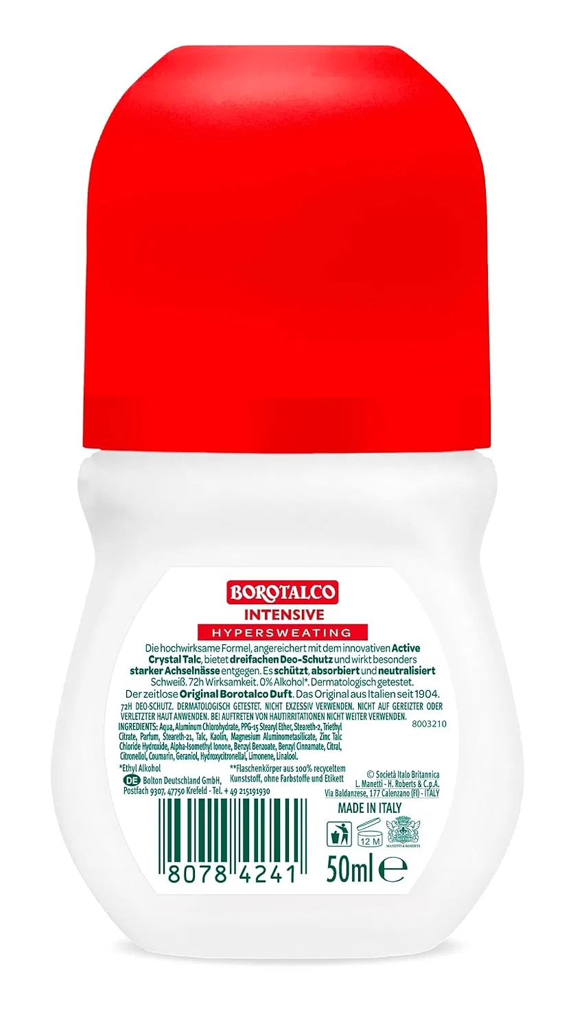 Шариковый дезодорант Borotalco Intensive, 6 x 50 мл Borotalco — фото 3
