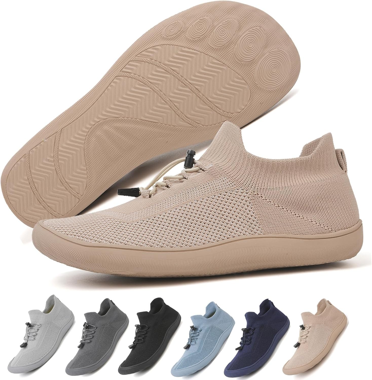 

Противоскользящие беговые кроссовки, унисекс, с широкой носковой частью Waiwaigo, W0101-apricot