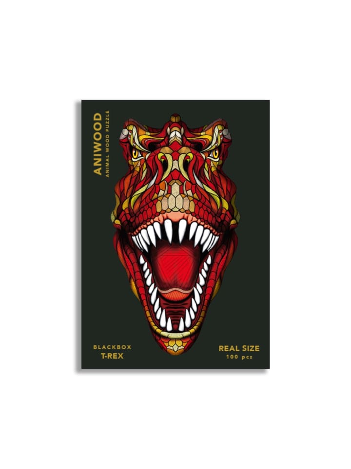 

ANIWOOD Деревянный пазл T-Rex S из 100 деталей (16 x 22,8 x 3 см) в разноцветном исполнении