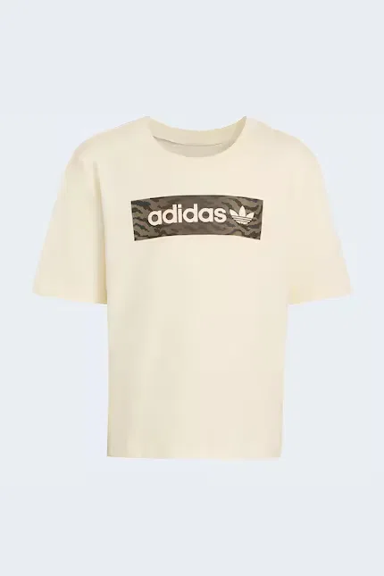 Комплект детский из трикотажа Adidas Originals, бежевый — фото 3