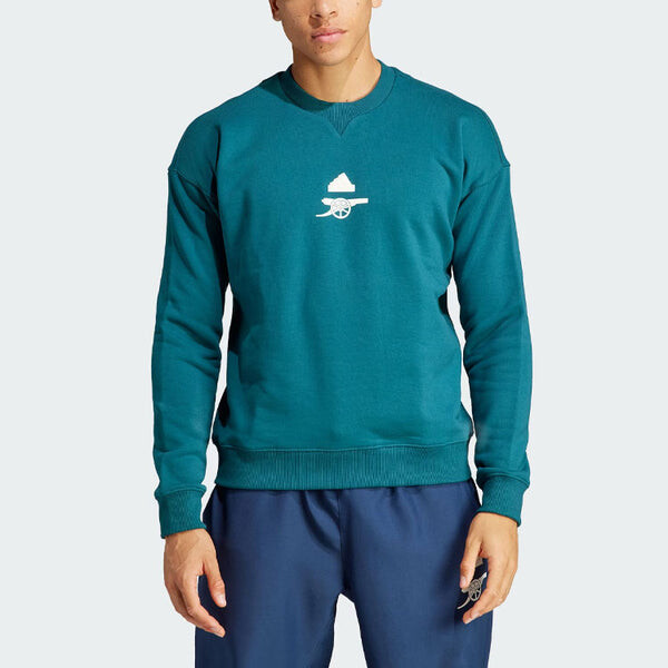 Рубашка adidas Arsenal Lifestyler Heavy Cotton Sweatshirt 'Rich Green', зеленый — фото 2