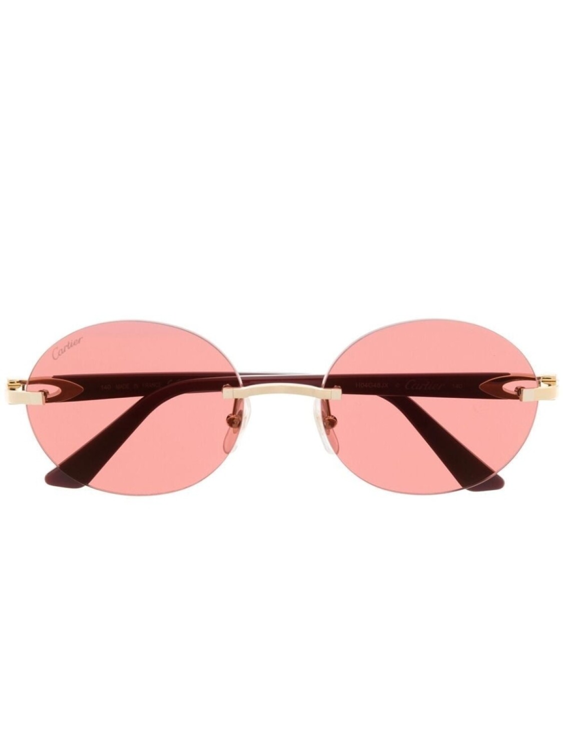 

Cartier Eyewear солнцезащитные очки в круглой оправе, золотистый