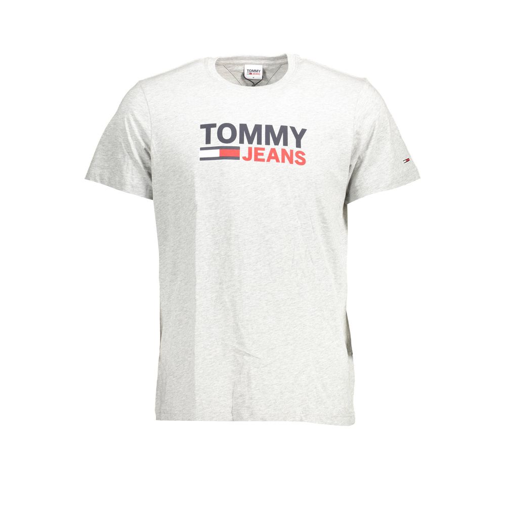 

Серая хлопковая мужская футболка Tommy Hilfiger