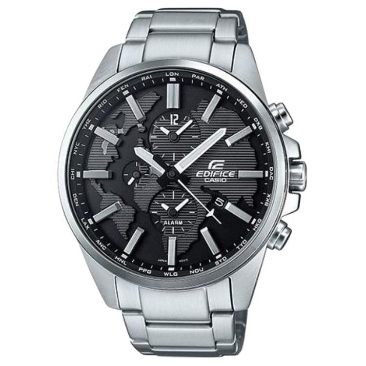 

CASIO Часы EDIFICE Quartz Movement Steel Strap Watch Men's Watch Black Dial, Black Dial