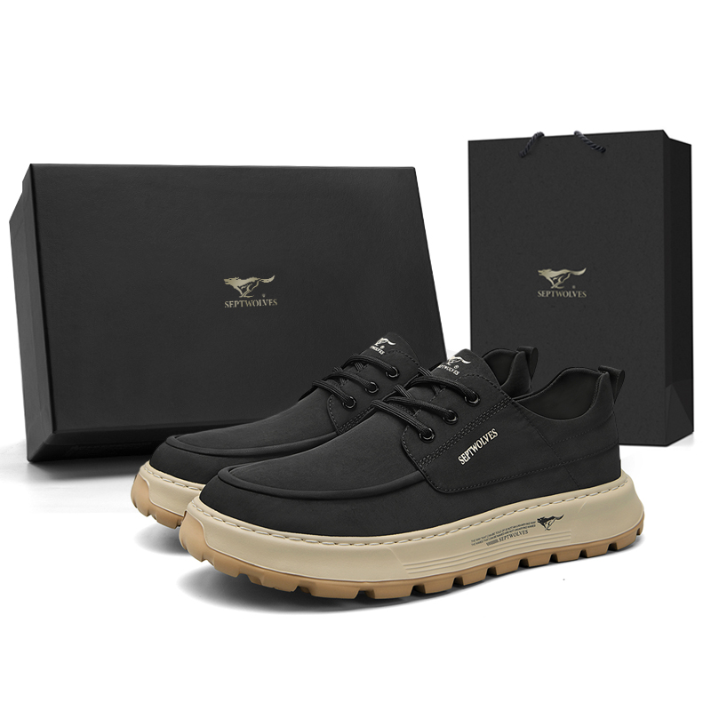 

Низкие повседневные туфли мужские SEPTWOLVES, Black (Standard Leather Shoe Size)