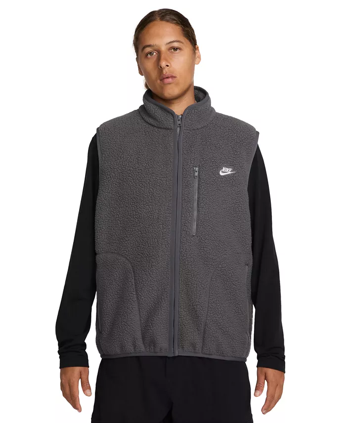 

Спортивная куртка Club Men's Fleece Winterized с застежкой-молнией спереди Nike, серый
