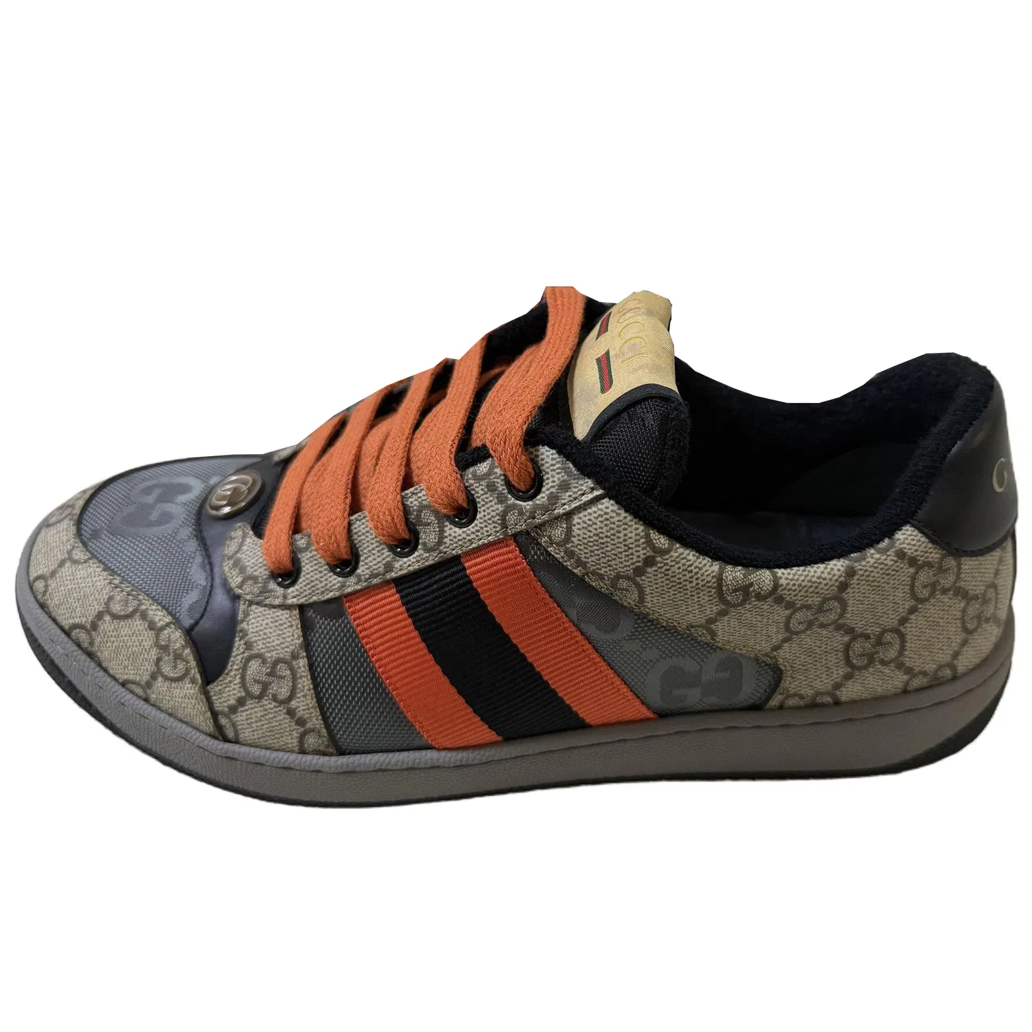 Кроссовки кожаные GUCCI Tan