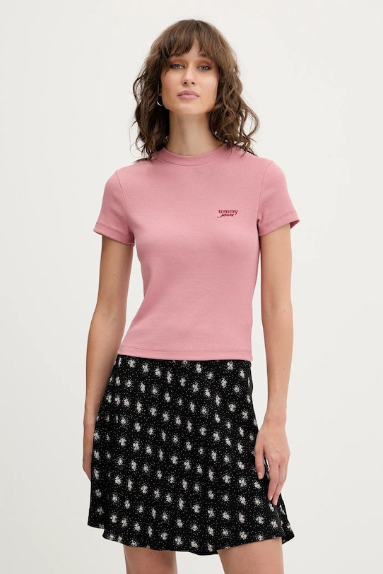

Футболка Tommy Jeans, розовый