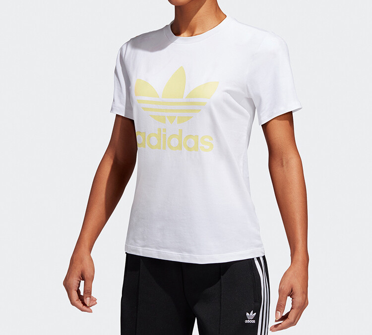 TREFOIL TEE Футболка женская белая Adidas Originals — фото 3