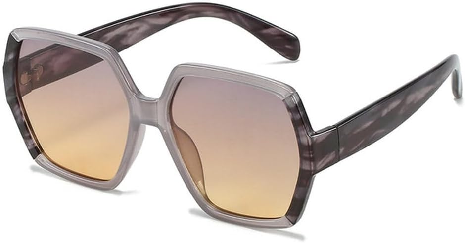 

Винтажные солнцезащитные очки Polygon для женщин и мужчин, модные солнцезащитные очки Polygon увеличенного размера с градиентным переходом, женские солнцезащитные очки UV400 LVTFCO, Gray