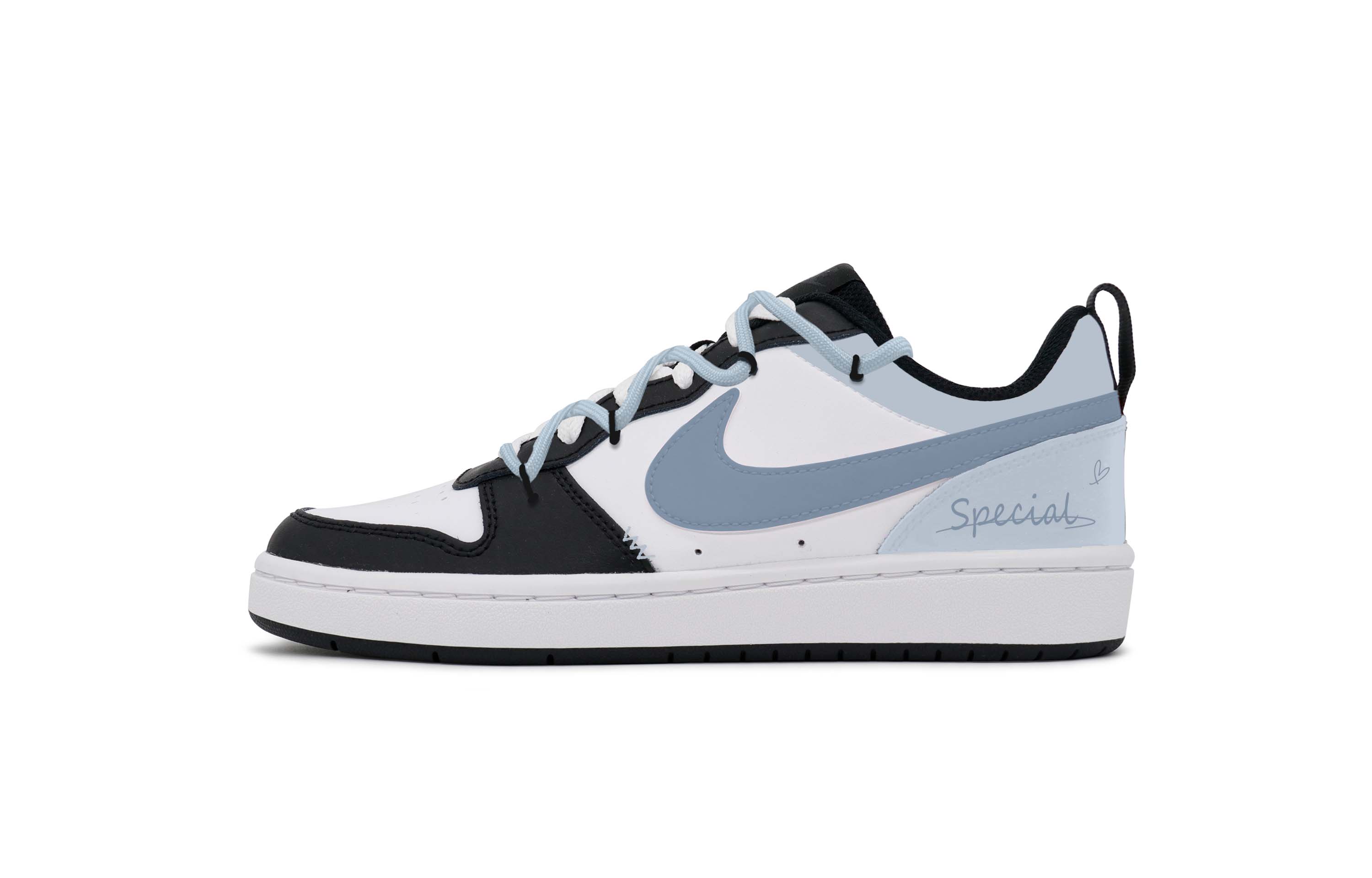 

Nike Кроссовки Court Borough Blue Wild Mist Cushioning, Wear Resistant Low top Skateboard Shoes Blue Kids'