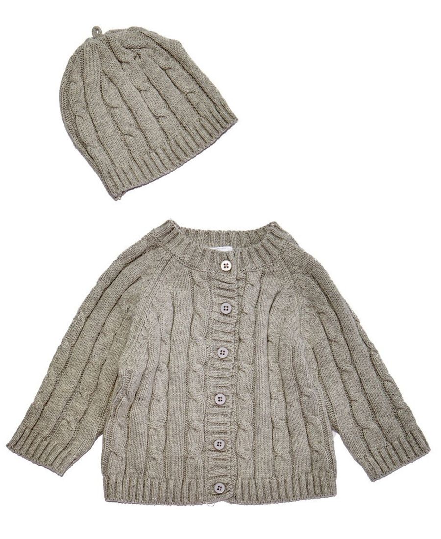 

Детский кардиган крупной вязки с шапочкой 3 Stories Trading, Gray
