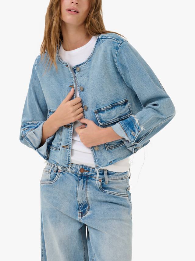 

Джинсовая куртка dango с круглым вырезом MY ESSENTIAL WARDROBE, средний синий
