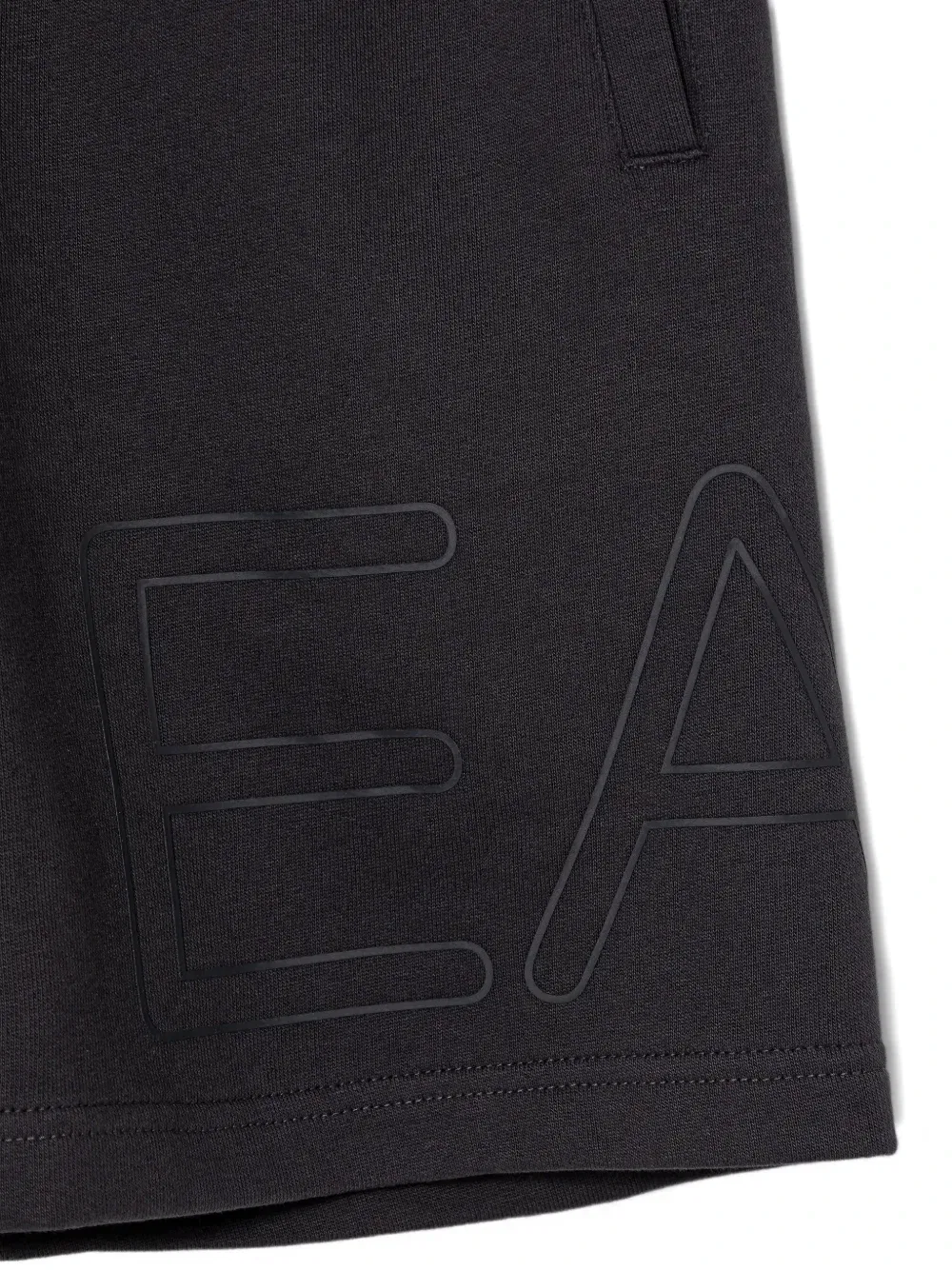 Трикотажные шорты с логотипом Ea7 Emporio Armani, серый — фото 3
