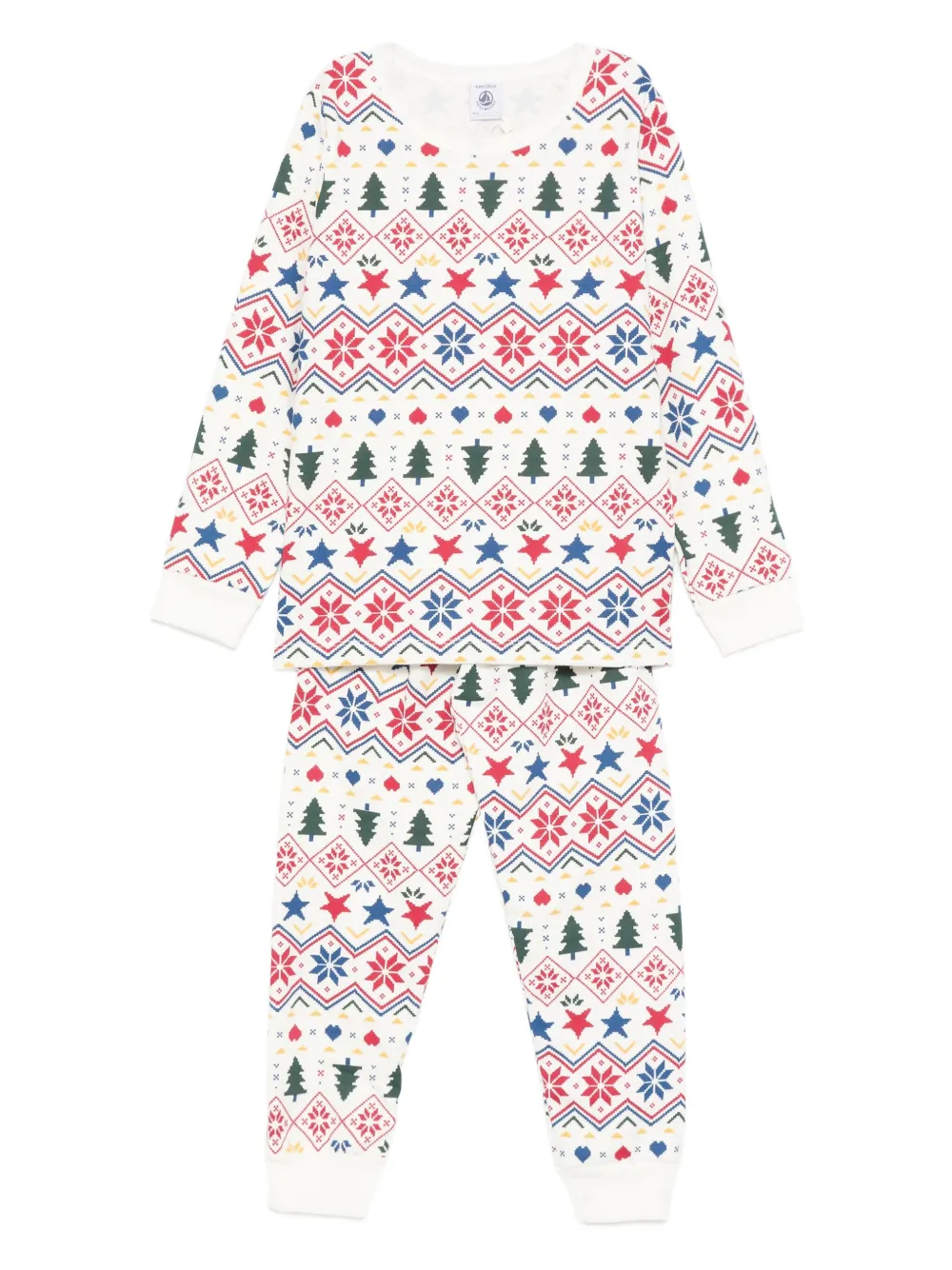 

Пижама с узором "фэйр-Айл" Petit Bateau, белый