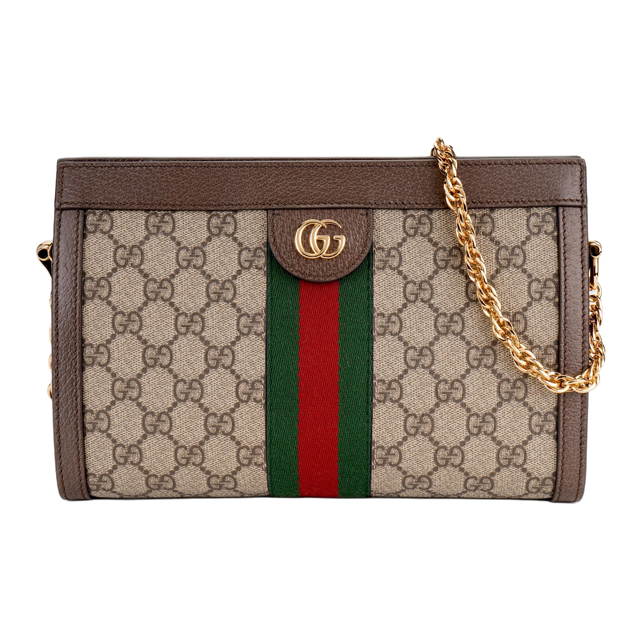 

GUCCI Офидия маленький винтажный почтальон через плечо коричневый