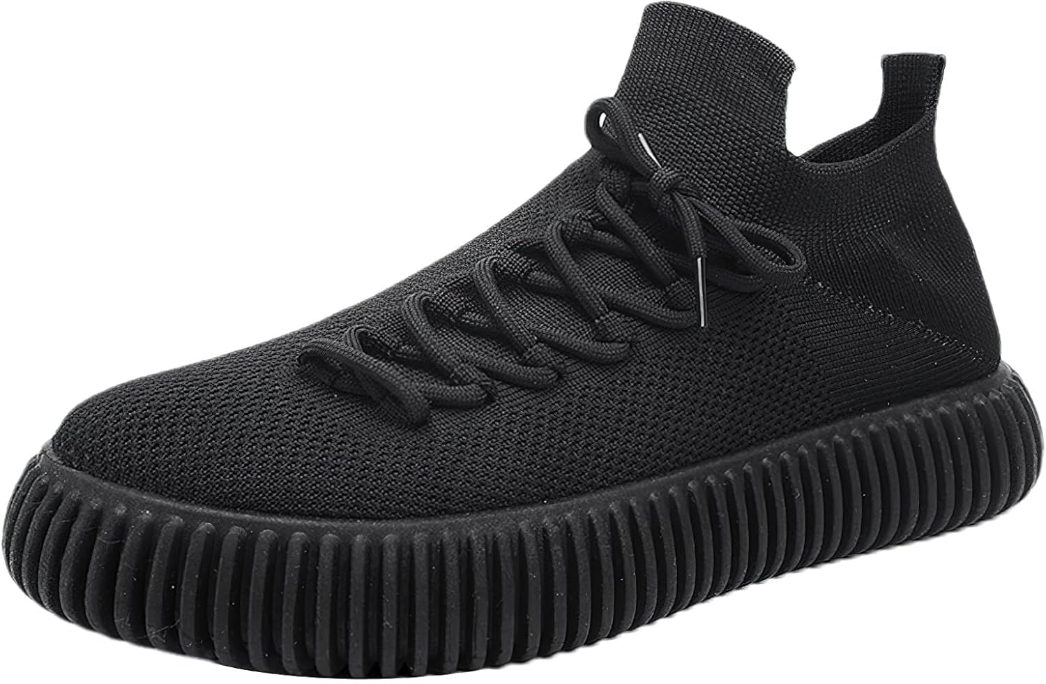 

Мужские уникальные кроссовки с боковой шнуровкой, дышащие модные спортивные обувь Jamron, черный