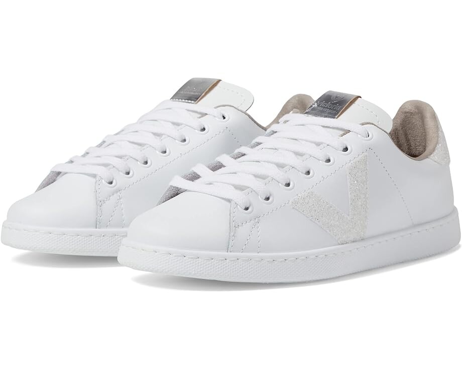 Кроссовки victoria Tennis Leather & Glitter V, цвет Blanco