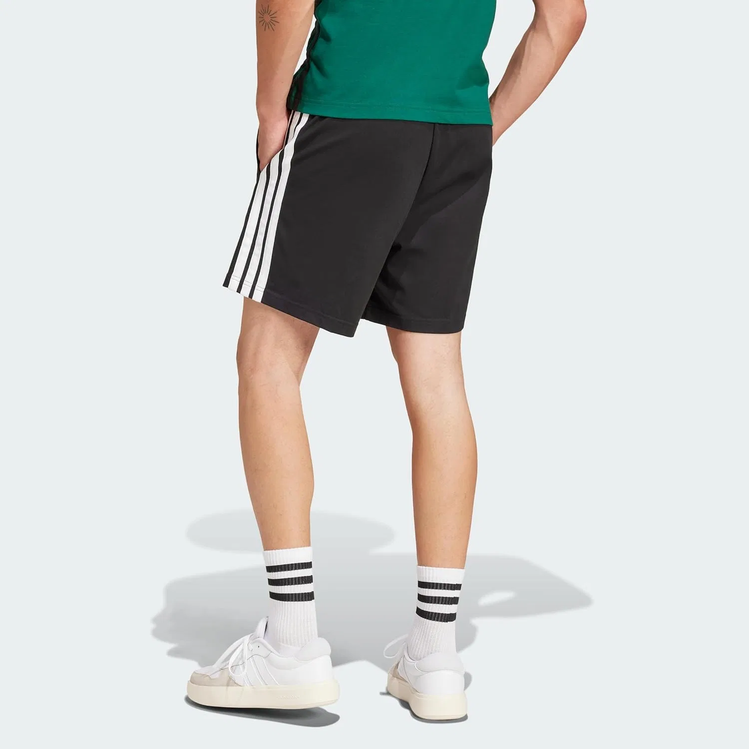 Мужские шорты adidas Essential Three Stripes Single Jersey Short 7IN — фото 4