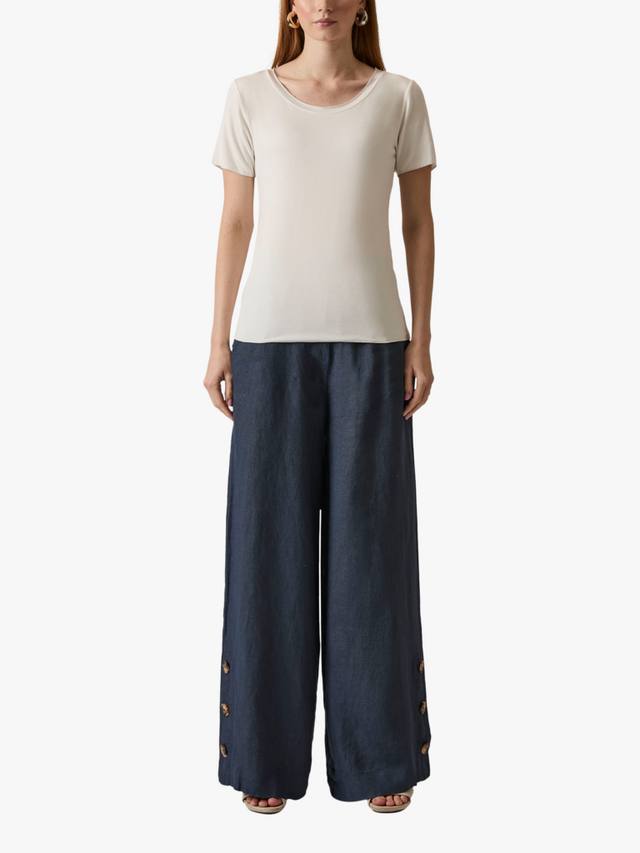 

Футболка с коротким рукавом и отделкой люрекс James Lakeland, White