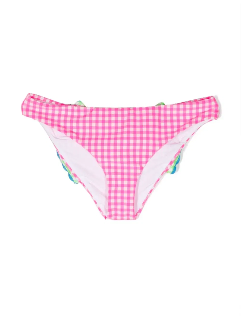Плавки бикини в клетку гингем MC2 Saint Barth Kids, розовый
