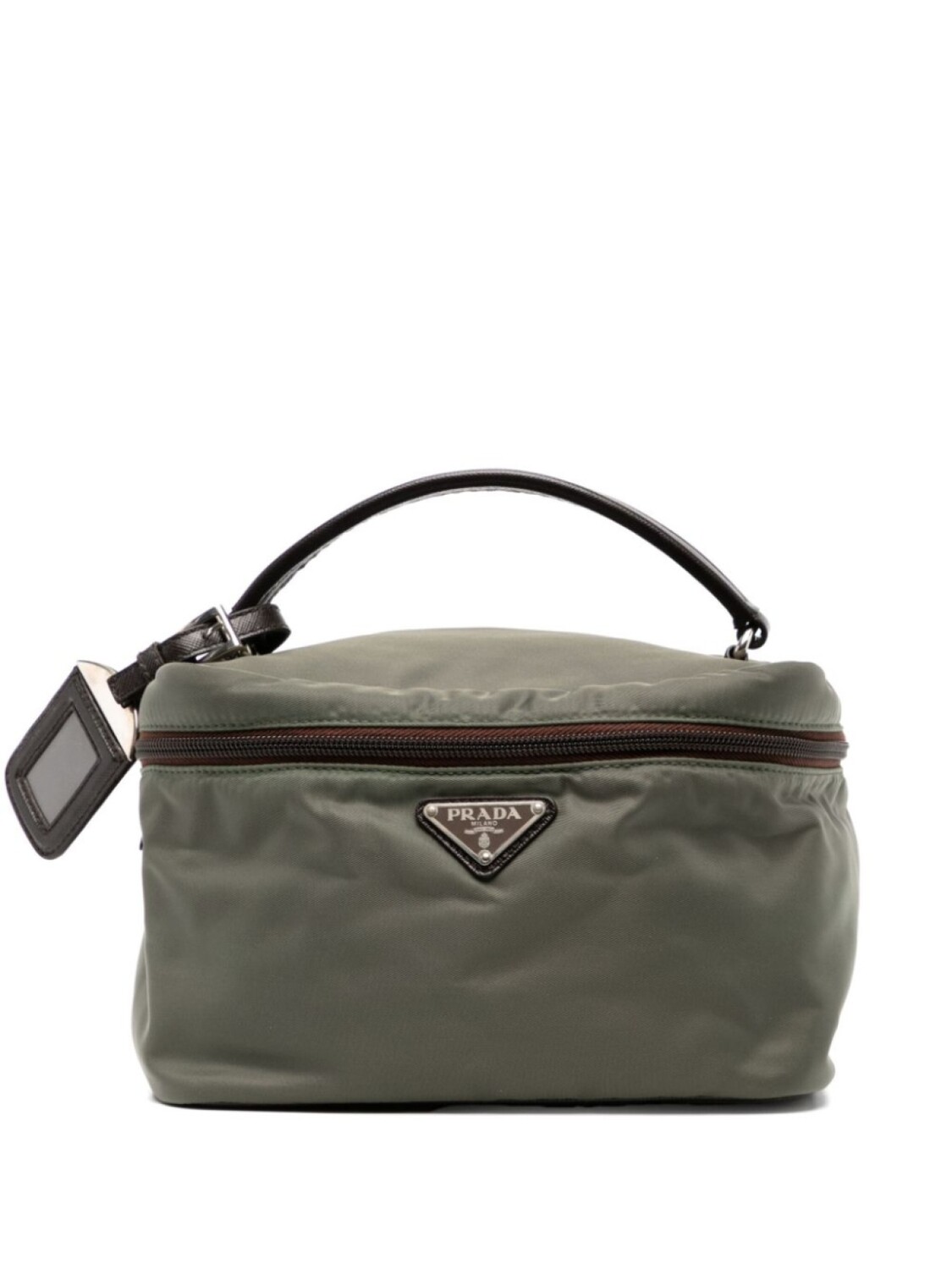 

Prada несессер с логотипом, зеленый
