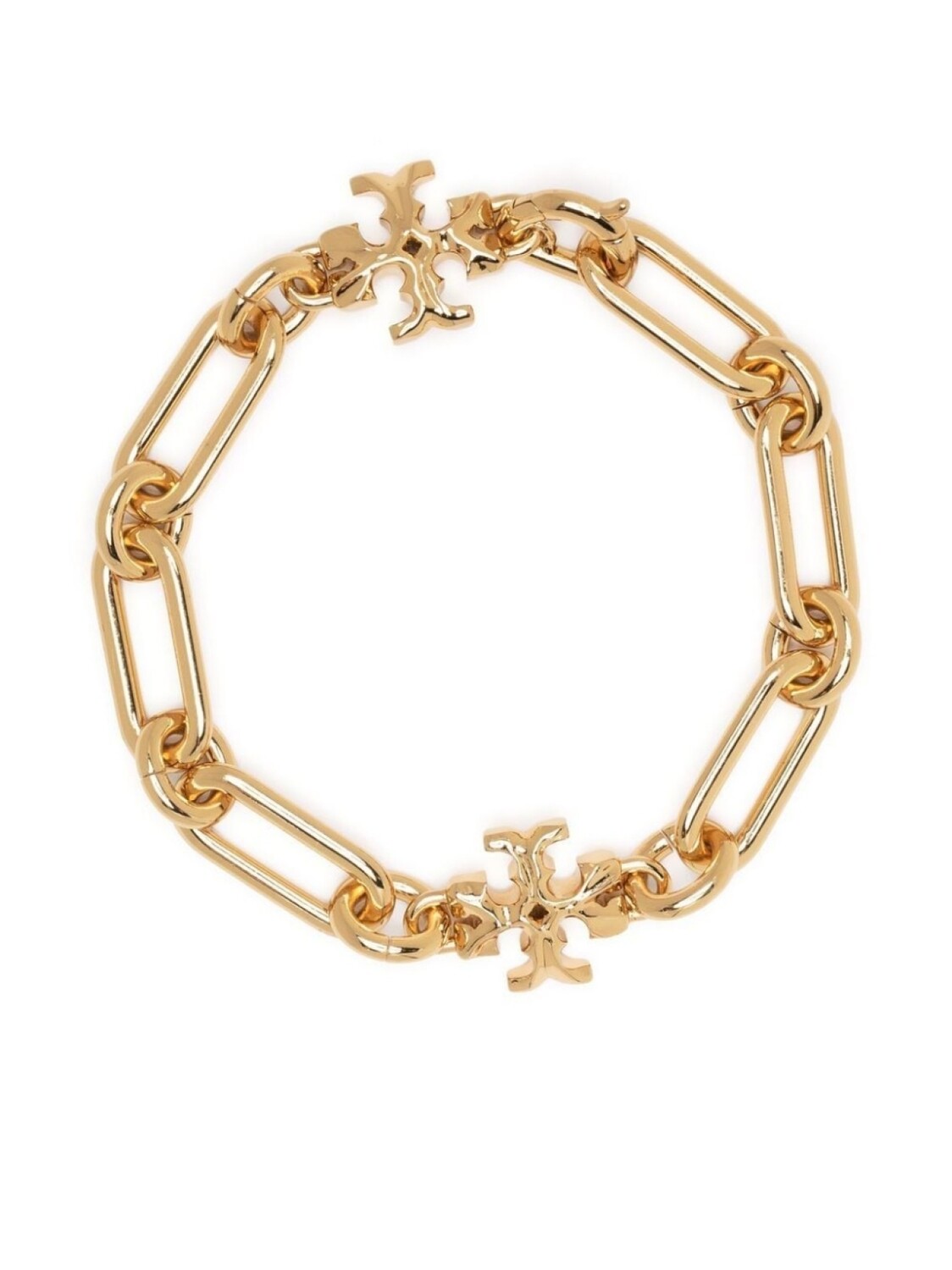 

Массивный цепочный браслет Tory Burch, желтый