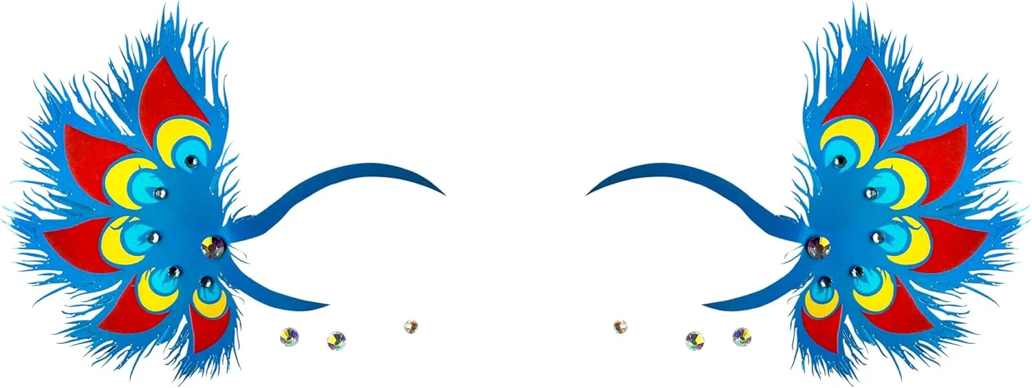 Аксессуар для макияжа holographic face sticker Neva Nude Mystic Peacock Wings — фото 2